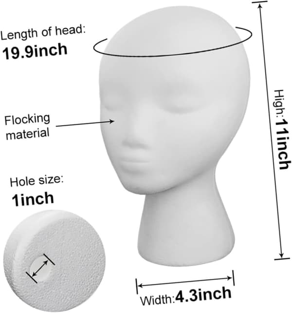 2 stk Profesjonell Mannequin Hode Kvinner Parykk Hode Modell Parykk Display Hatt Stativ Hårtilbehør