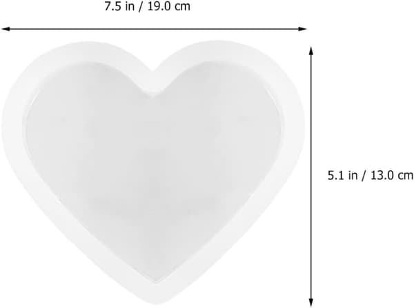 Hjerteformet silikonkoppmatteform for DIY-håndverk og hjemmedekorasjoner