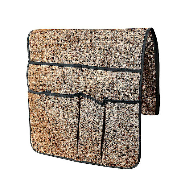 Sofa Armrest Organizer med 6 Lommer Fjernkontrollholder På Sofa Stol Arm Oppbevaringspung For Magasin