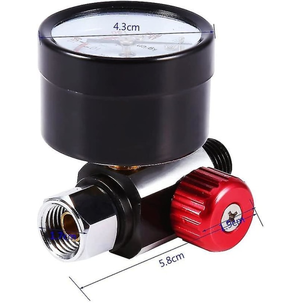 Luftregulator för sprutpistol, Universal Bsp 1/4'' Sprutpistolregulator Automatisk luftjusteringsventilregulator