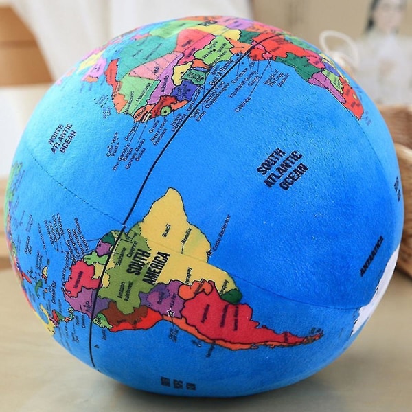 24cm Globe Plush Toys Stuffed Plush Ball Soft Doll Plush English Terrestrial Globe Pillow Toys