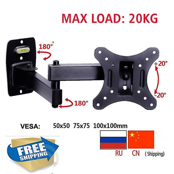 Lcd-111 Lcd-112 10-24 30-70 Svingbar Full Motion TV-fäste