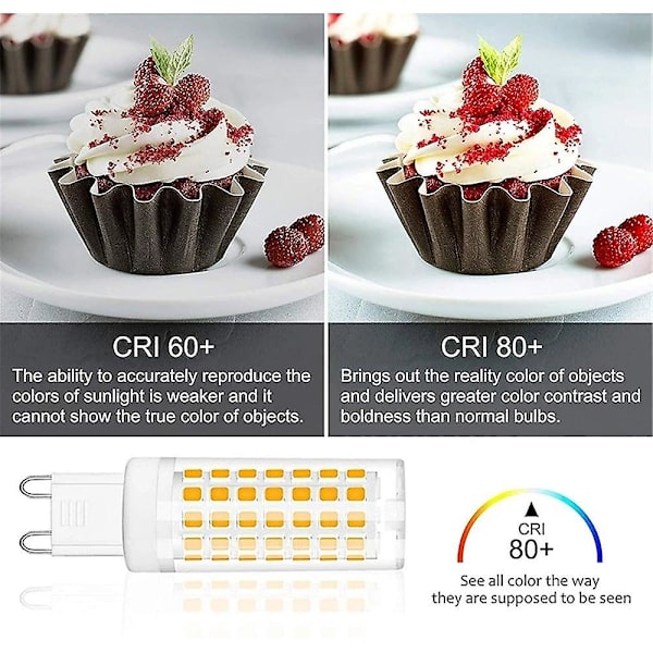 6 kpl LED-lamppua G9 88 LED-lampua AC-valo SMD2835 Spottivalaisin Kattokruunu