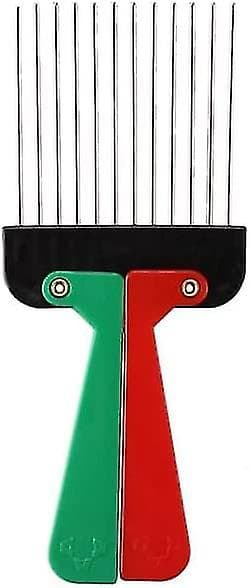 Afro Kamme Sæt, Sort Plastik, Metal Styling Kam