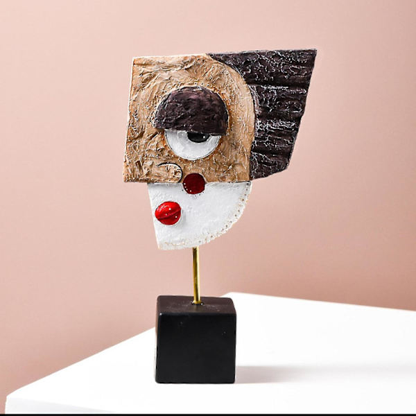 Kreative Abstrakte Ansiktsfigurer Resin Bordkunst Hjemmedekor