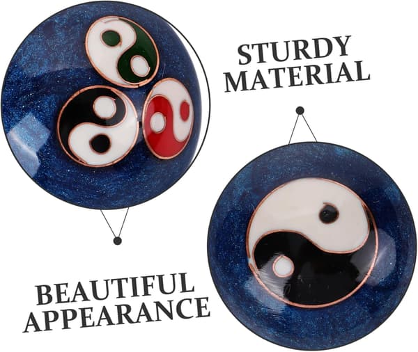 42 mm farvede Yin Yang Baoding håndtræningsbolde 2 stk. sæt lavtemperatur emaljemassage