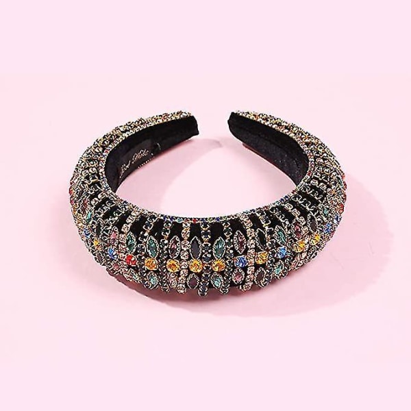 Rhinestone-Hårband Vintage Vadderad Glittrande Barock
