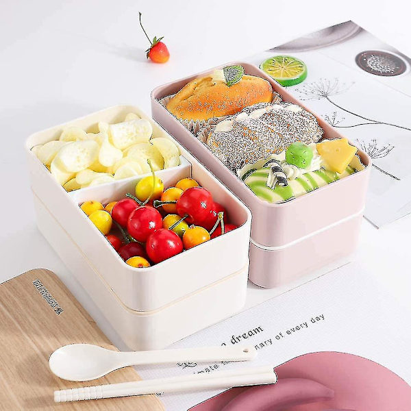 Bentobox, Lunchbox för Barn, Lunchbox för Barn Dubbel Lunchbox Lunchbox Woody