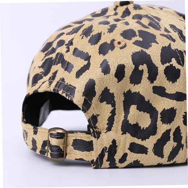 Sommer Baseball Solhatt Leopardtrykk Tynn Bomull Unisex Utendørs Solhette for Kvinner Menn UV-beskyttelse Gul