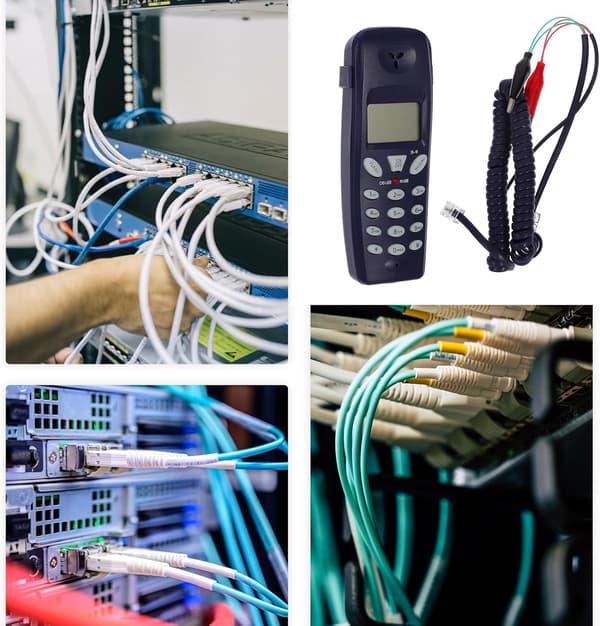 Kablet telefontester med LCD-anrops-ID-skjerm, ringevolumkontroll fasttelefon