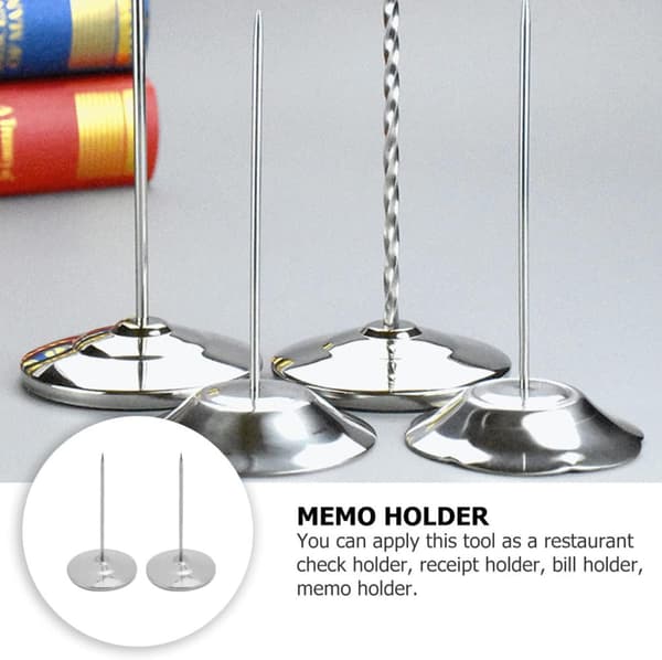 2 stk. Menu Enkeltfatning til Menukortholder i Rustfrit Stål Design til Bartilbehør