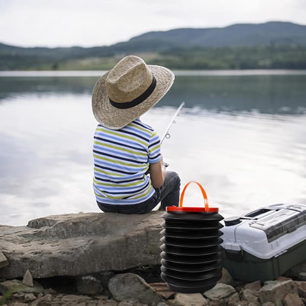 1 stk Camping Vannbøtte Bilvask Vannbøtte 4l Plast Sammenleggbar Smidig Rektangulær Beholder