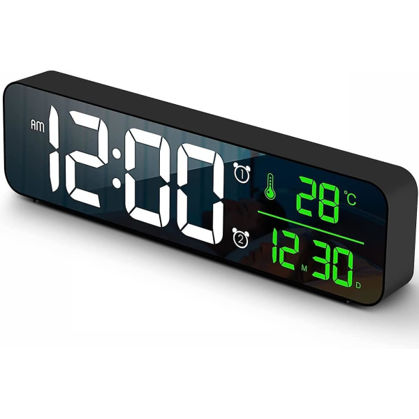 LED Elektronisk Digital Klocka Datum Temperatur Väggklocka