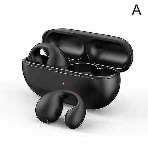 Øre Knogleledning Trådløse Bluetooth Øretelefoner Auriculares Headset Øreklips Black