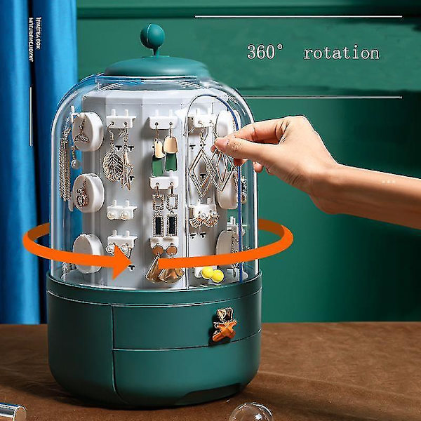 Smykkeopbevaringsboks Makeup Organizer Ørering Display Stativ