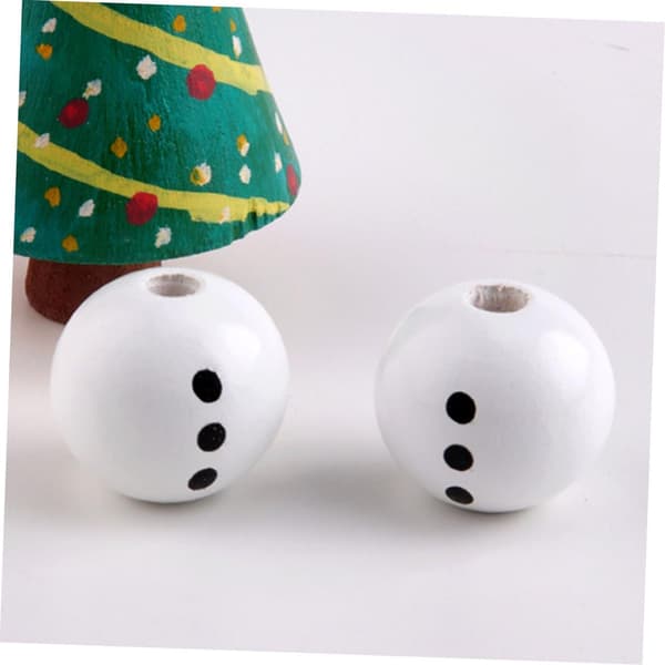 Snømannpynt Juleperler DIY Snømannformede Glitterperler