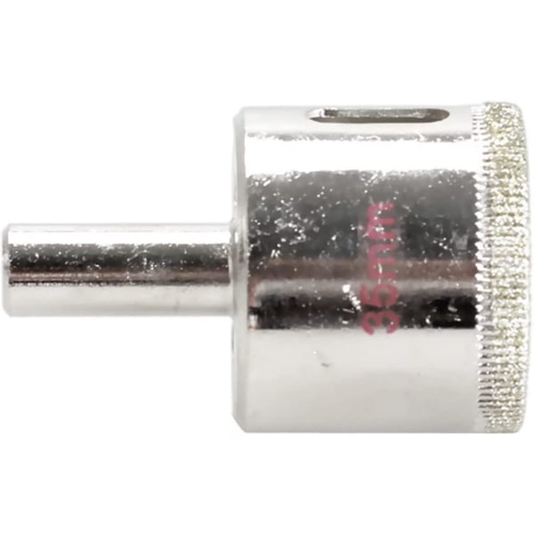 Overfladefræser 35 mm diamantspidsbelagt hulsav Kernebor Glasflisegranitmarmor(sølv)(1stk)