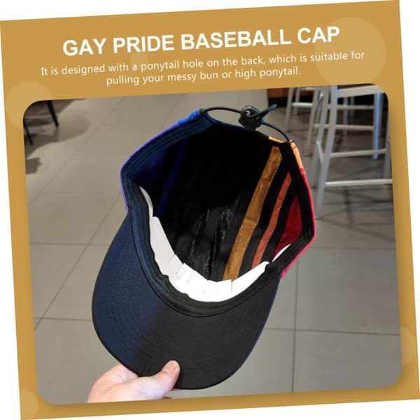Regnbue bomull baseballcaps for menn utendørs solbeskyttelse brem komfortabel snorhatt