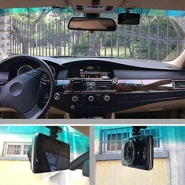 X1 Auto Bil 2.31 Tommer Dobbelt Linse Bil DVR Kamera Optager Dash Cam.