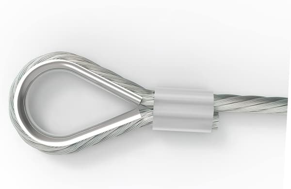 200 stk. aluminiumskrympeløkker for ståltau