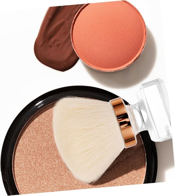 2 sæt makeupbørster til ansigtspudderfoundation, bløde syntetiske børster, bærbart etui, multifunktionelle makeupbørster