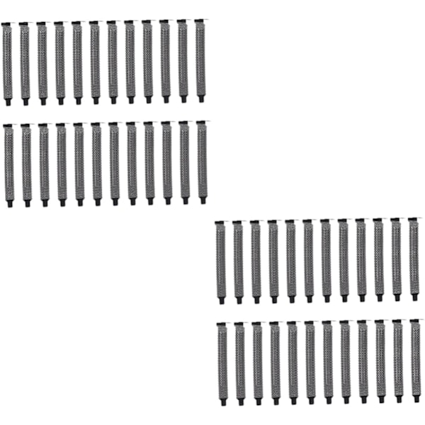 2 sæt Støvbeskyttelsesetui Metalnet Computerkabinet Ventilation Blindplade Let at installere Sort 20 stk.*2