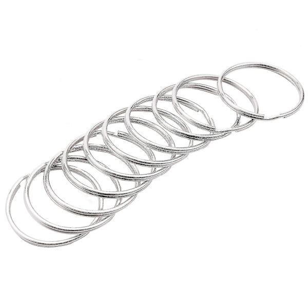 100 stk 50 mm nøkkelring splittringsett Heavy Duty nøkkeløkke fjærbelastet ring