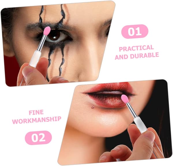 4 sæt læbestiftapplikatorer Silikone makeupværktøjer Læbebørstesæt perfekt til læbestift læbemaske øjenskygger 6 stk.*4