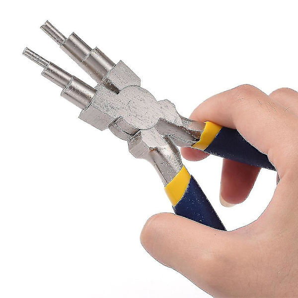 6-i-1 Tång för att göra kilar, tång för att forma trådslingor med bekvämt halkfritt handtag för 3 mm till 9,5 mm slingor och hoppringar - yuhao