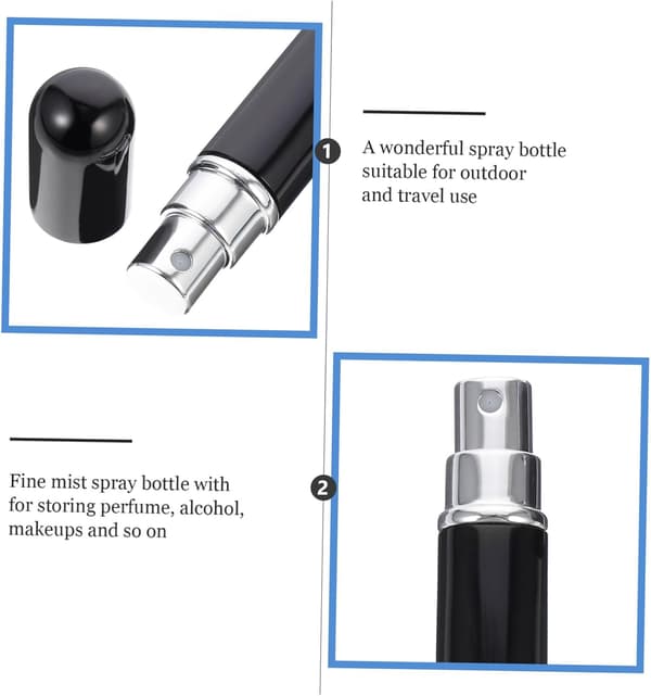5 st mini parfymflaska spray tomma flaskor för resor och sminkhållare
