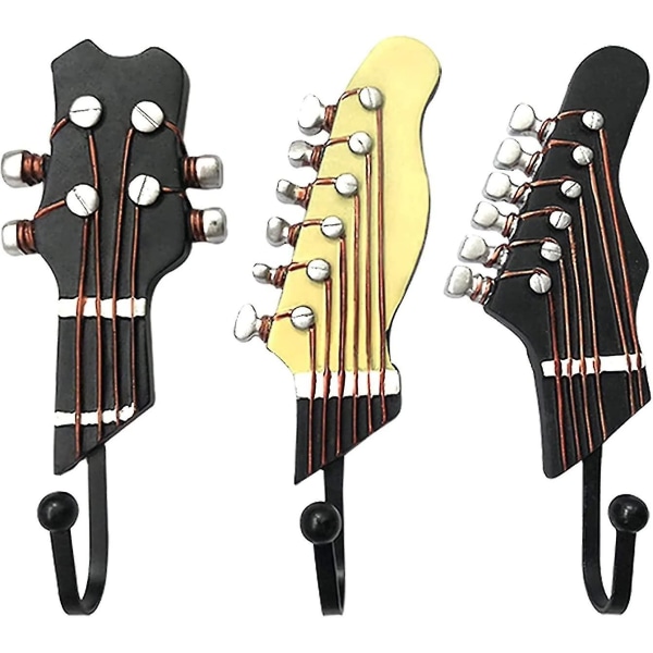 Guitar Shaped Decorative Hooks Rack Hangers For Hanging Clothes