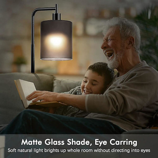Led Gulvlampe med Mat Glas Skærm Intelligent Pære