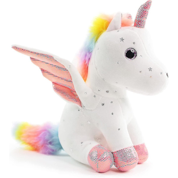 Täytetyt eläimet, söpöt plussilelut vauvalle, taaperolle, tytöille, lapsille 20cm White