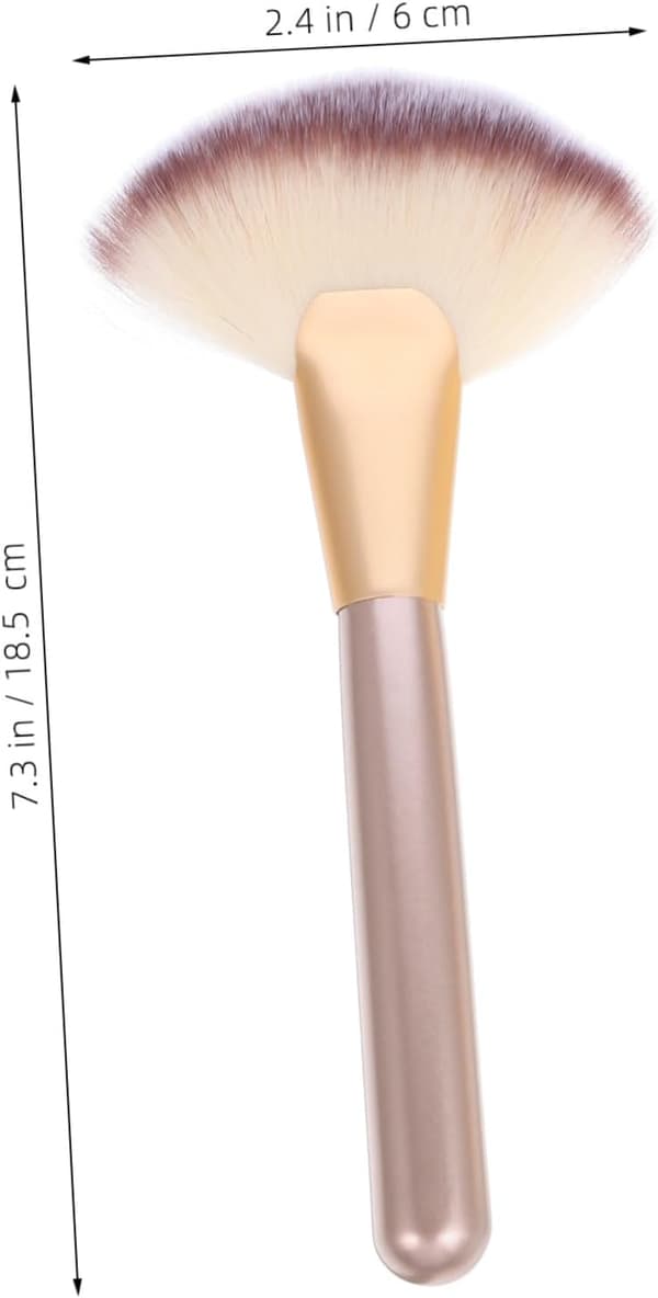 Makeupbørste til highlighter, blush, multifunktionel pudder, makeup, kvinde, vifteformede børster til ansigtet