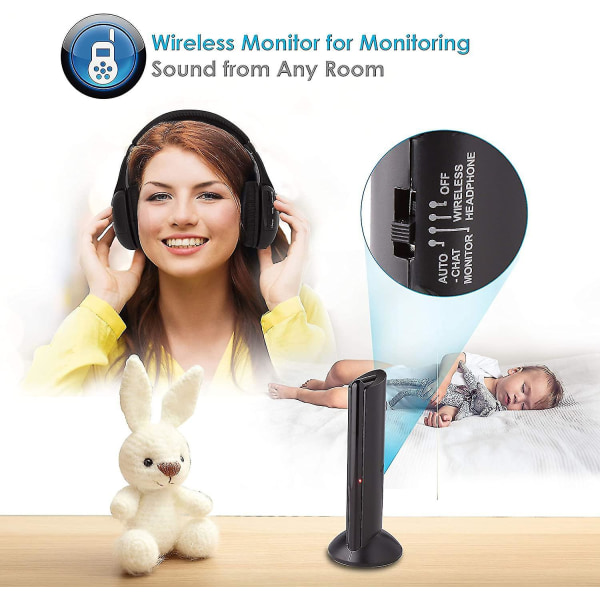 Langattomat stereokuulokkeet High Fidelity -kuulokkeet Professional Black Monitor -kuulokkeet Mikrofoni