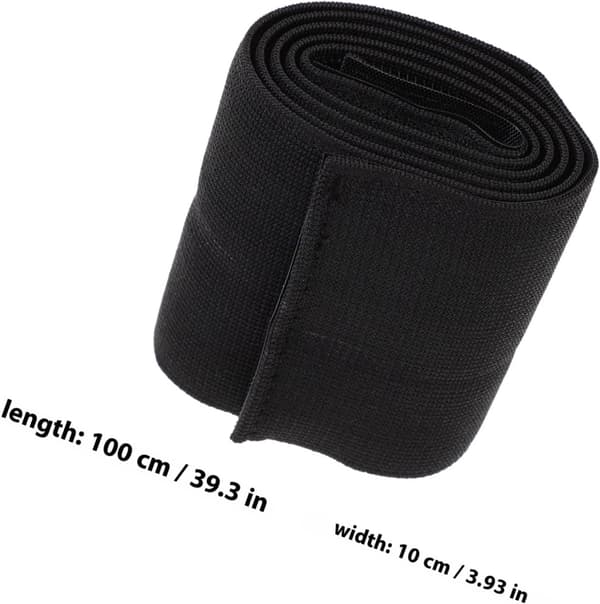 Sofablokker Justerbar 10 cm Bred X 1 m Lang Sort Elastisk Sprækkeafskærmning Sofa- og Sengblokker