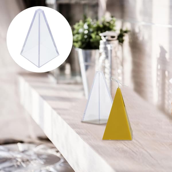 Pyramidformad ljusform 6,3x10 cm PC Akryl DIY Doftande Aromaterapi Ljustillverkningsform