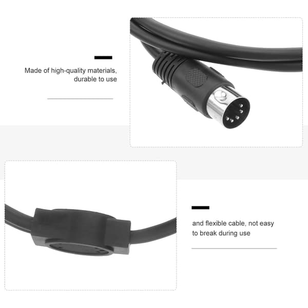 5m Midi han til dobbelt hun kabel Fleksibelt splitterkabel til Midi keyboard