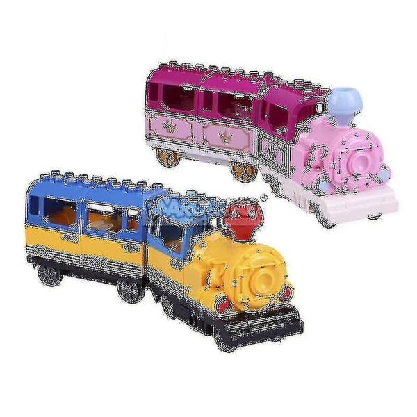 Batteridriven Duplo-tågbyggstenar Utbildningsspel Ty-yuhao Yellow