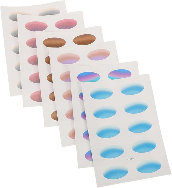 6 ark øjenskyggemærkater til kvinder Gradient midlertidig øjenmakeup Letvægts åndbart design