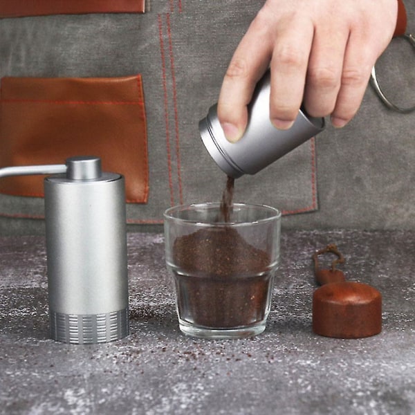 Kastanj aluminium manuell kaffekvarn stål burr kök