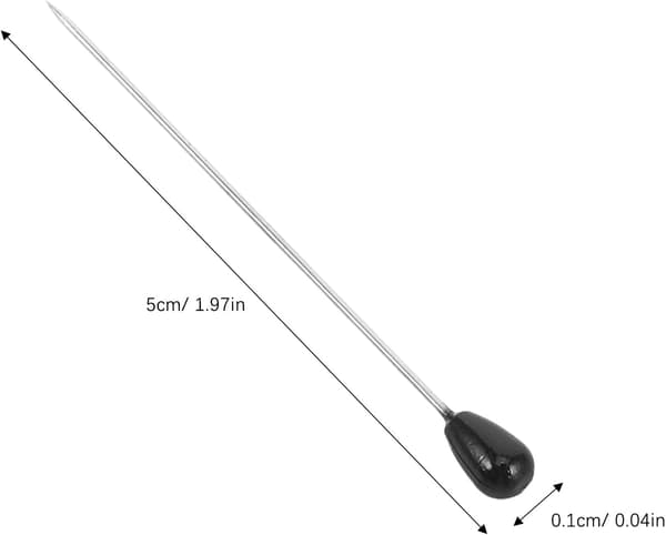 100 stk. dråpeformede perlehode-nåler 5x55 mm gresskarformede sy-nåler