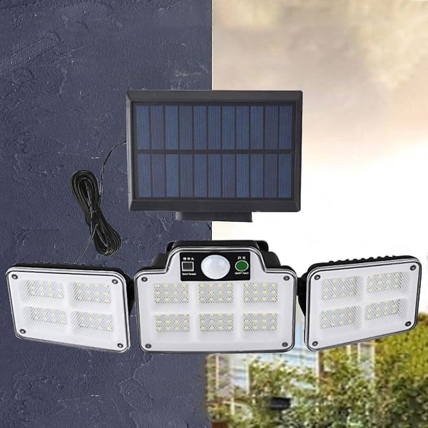 Turva-LED-ulkovalot aurinkopaneelin kaukosäädin
