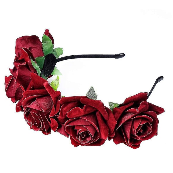 Rose pannebånd Floral Wreath Crown hårbånd Garland