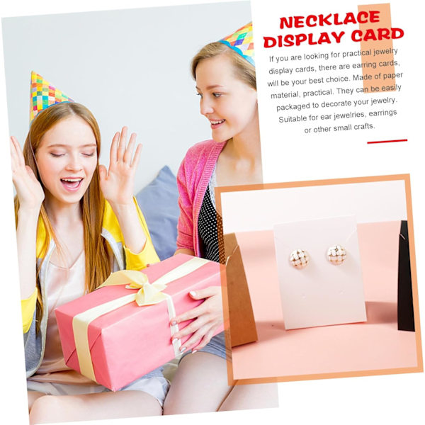100 st Örhängeskort Displayhållare Rektangel Smycken Kartongförvaring