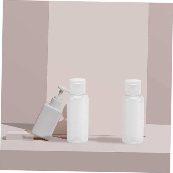 25 st 50 ml påfyllningsbara reseflaskor i plast med flip-top lotiondispenser