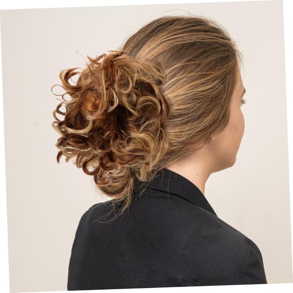 Chignon Hårstycke Bulle Hårstycke för Kvinnor Uppdo Håraccessoarer Lockig Bulle Bröllopsfest Tillbehör