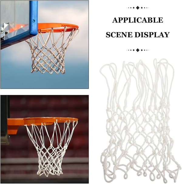 Glow in The Dark Basketball Net Replacement, 12-Hook Standard 45Cm