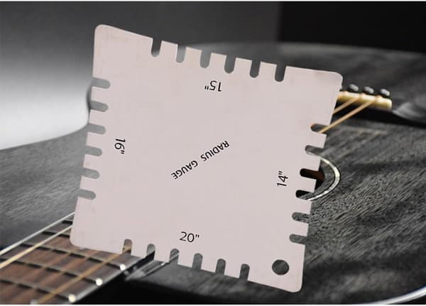 4st Ett Set Gitarr Radie Mätare Gitarr Båglinjal Metall Avrundad Kant Lätt att Bära och Förvara