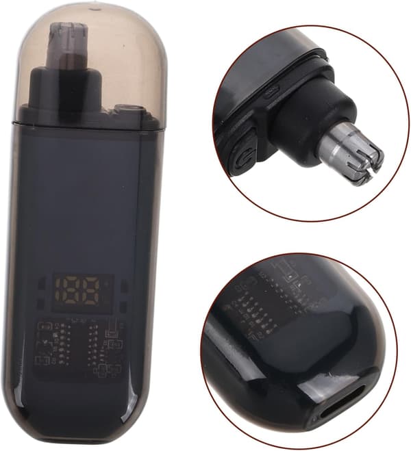 Precisionsnäshårstrimmer Digital Display USB-laddning för Resor för Män Ansiktshårstrimning